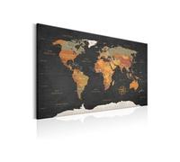 Tableau Imprimé "World Map : Secrets of the Earth" 60 x 90 cm