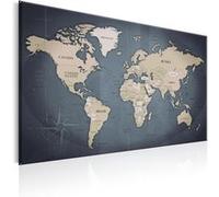 Tableau - World Map: Shades of Grey - 60x40 Artgeist (10925)