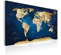 Tableau - World Map: The Dark Blue Depths - 90x60 Artgeist (10940)