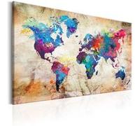 Tableau Imprimé "World Map : Urban Style" 80 x 120 cm