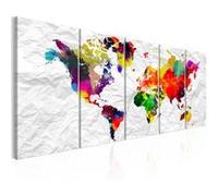 Tableau World on Paper-Taille L 225 x H 90 cm Imprimé