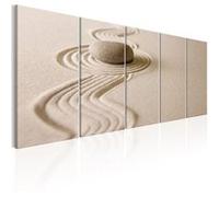 Tableau Zen: Sand and Stone-Taille L 225 x H 90 cm Imprimé