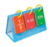 Tableau inversé pour apprentissage des mathématiques, cartes de conversion mathématiques, aide pédagogique pour les enfants, apprenant les décimales, fractions, pourcentages, fractions et équivalence