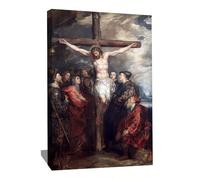 Tableau Jésus Christ Pour Salon - Décoration Murale Chrétienne - Impression Sur Toile Spirituelle - Tableau Religieux Catholique - Décoration Biblique - Crucifix Mural Moderne (60x40cm)