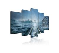 Tableau La dernière station-Taille L 100 x H 50 cm