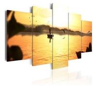 Tableau Lac au crépuscule-Taille L 100 x H 50 cm Imprimé G