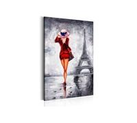 Tableau Imprimé "Lady in Paris" 80 x 120 cm