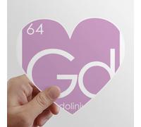 Tableau lanthanide éléments Gadolinium GD Chimie Les Autocollants d'ordinateur ou de Bagage avec la Forme de cÅ“ur