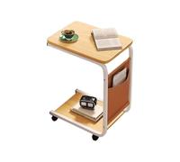 Tableau latéral du module C - Tableau latéral C Format, TABLEAU FIN C Style | Table latérale compacte avec roues, table latérale en C, table latérale portative à double niveau pour diva