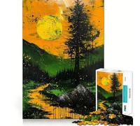 Tableau Le Chemin du Soleil Puzzle de 1000 pièces pour Adultes Jeu de logique Découpe précise Bords Lisses pour Les réunions de Famille (38x52cm)