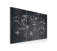 Tableau Leçon de géographie (langue italienne) triptyque-Taille L 60 x H 40 cm Imprimé G
