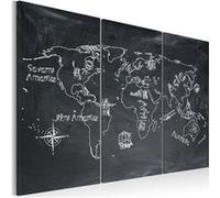 Tableau Leçon de géographie (langue tchèque) triptyque-Taille L 120 x H 80 cm Imprimé G