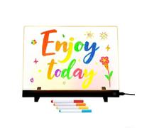 Tableau LED Acrylique + ABS Kit Complet Tableau LED Acrylique | Acrylique transparent, lumière vive, modes RGB, idéal dessin créatif, usage quotidien durable(26*35)