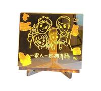 Tableau LED en acrylique transparent alimenté par USB pour le dessin et l'écriture pour les restaurants, les projets artistiques et la décoration de la maison