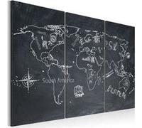 Tableau Les voyages forment la jeunesse triptyque-Taille L 60 x H 40 cm Imprimé G