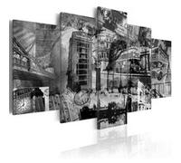 Tableau L'essence de Londres 5 pièces-Taille L 200 x H 100 cm Imprimé G