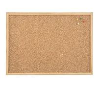 WONDAY Tableau liège cadre bois 60x90cm, Montage mural, Marron, Rectangulaire, Texturé