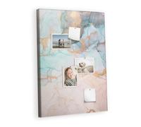 Tableau liège horizontal | grande surface murale pour bureau home office école | organisation tâches projets notes photos et affichage créatif - 70x100 - coloré - art abstrait à l'encre