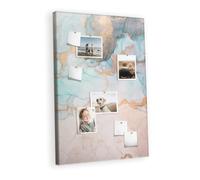 Tableau liège horizontal | grande surface murale pour bureau home office école | organisation tâches projets notes photos et affichage créatif - 80x120 - en bois - art abstrait à l'encre