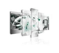 Tableau Lilies with peppermint accent-Taille L 100 x H 50 cm