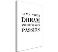 Tableau "Live Your Dream & Share Your Passion" 40 x 60 cm Multicolore G