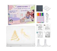 Tableau Lumineux à Dessin Accessoires d'Écriture Réutilisables | Tableau Message en Acrylique Lumineux pour Filles Garçons Âge Préscolaire Maison École Salle de Classe Salle de Jeux Colonie