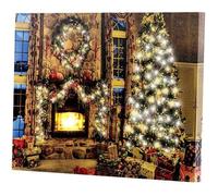 Tableau lumineux à LED - INFACTORY - Magie de Noël - 40 x 30 cm - Vintage - Multicolore