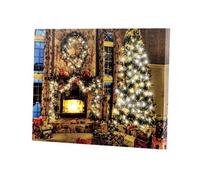 infactory Tableau Lumineux à LED lumière vacillante Magie de Noël 40 x 30 cm