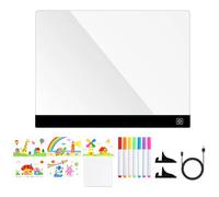 Tableau Lumineux à LED - Matériau Acrylique Rechargeable avec Fonctions Multiples - Ardoise Lumineuse Effaçable et Stylos Inclus,Pour Chambre Bureau Maison et École