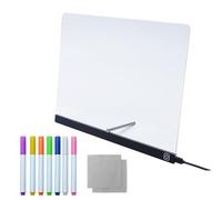 Tableau Lumineux à LED,Planche à Dessin Lumineuse | Bloc-Notes Effaçable Créatif pour Dessiner, Écrire et Colorier sur Acrylique Luminescente