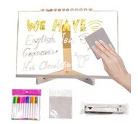Tableau Lumineux à LED - Tableau à Notes Éclairé - Art de Dessin Effaçable pour Écrire Messages - Idéal Café École Maison Bureau Magasin Anniversaire