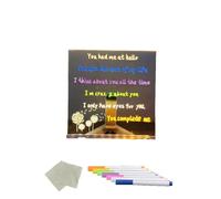 Tableau lumineux à LED transparent pour enfants - Accessoire de bricolage - Alimentation USB - Tableau de message lumineux - Cadeau créatif (B, 20 x 20 cm)