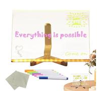 Tableau lumineux effaçable à sec - Écriture LED néon - Tablette fluorescente - Bloc-notes lumineux de bureau - Matériel de toile à dessin vibrant - Outil de veilleuse lumineux | Pour enfants