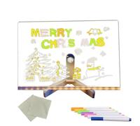 Tableau lumineux effaçable à sec | Planche à dessin en acrylique, message lumineux, écriture lumineuse avec stylo 7 couleurs, dessin LED pour l'école et la maison