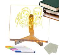 Tableau lumineux effaçable à sec, tableau d'écriture à DEL pour | Effaçable à sec avec lumière, message le haut, LED blanche pour la maison