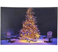 Tableau lumineux effet flamme "Sapin de Noël