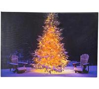 Tableau lumineux effet flamme "Sapin de Noël" [infactory]