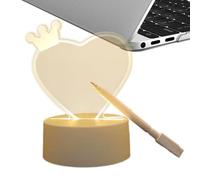 Tableau lumineux en acrylique - Message mémo effaçable à sec, lampe d'écriture portable, décoration de café, restaurant, affichage de notes lumineux LED, accessoire de bureau rechargeable, idée cadeau