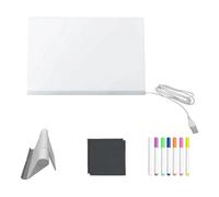 Tableau lumineux LED effaçable à sec avec support réglable et