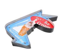 Tableau Lumineux LED Glace en Fer Style Rétro Américain