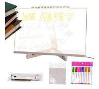 Tableau Lumineux LED Multicolore,Panneau Acrylique Éclairant pour Messages | Art de Dessin Effaçable pour Écrire Messages - Idéal Café École Maison Bureau Magasin Anniversaire