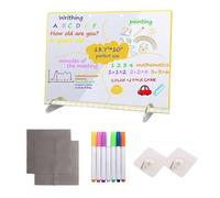 Tableau lumineux LED - Tableau effaçable en acrylique avec lumières intégrées, tablette pour presse-papiers avec stylos 7 couleurs pour réunions studio agenda famille enseignants étudiants