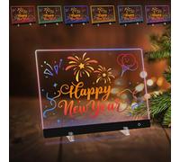 Tableau Lumineux Message LED Ardoise Lumineuse Néon pour Dessin et Messages