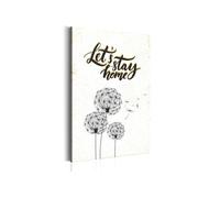 Tableau Ma maison: Let's stay home-Taille L 60 x H 90 cm