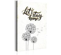 Tableau Ma maison: Let's stay home-Taille L 60 x H 90 cm