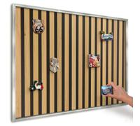 Tableau Magnétique 100x70 cm | Cadre Argenté | Rythmes en bois