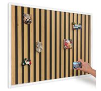 Tableau Magnétique 100x70 cm | Cadre Blanc | Rythmes en bois