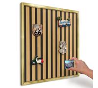 Tableau Magnétique 50x50 cm | Cadre Argenté | Rythmes en bois