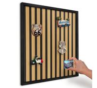 Tableau Magnétique 50x50 cm | Cadre Noir | Rythmes en bois