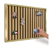 Tableau Magnétique 60x40 cm | Cadre Argenté | Rythmes en bois